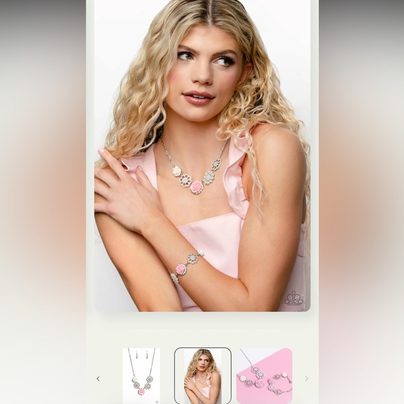 ⚪️🌸⚪️ “TEA PARTY FAVORS” PINK NECKLACE WITH FREE EARRINGS ~ PAPARAZZI❗️⚪️🌸⚪️ - Picture 5 of 7
